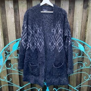 camp fleece sherpa cardigan